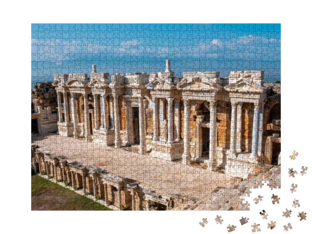 Puzzle 1000 Teile „Die aniken Ruinen von Hierapolis, Türkei“