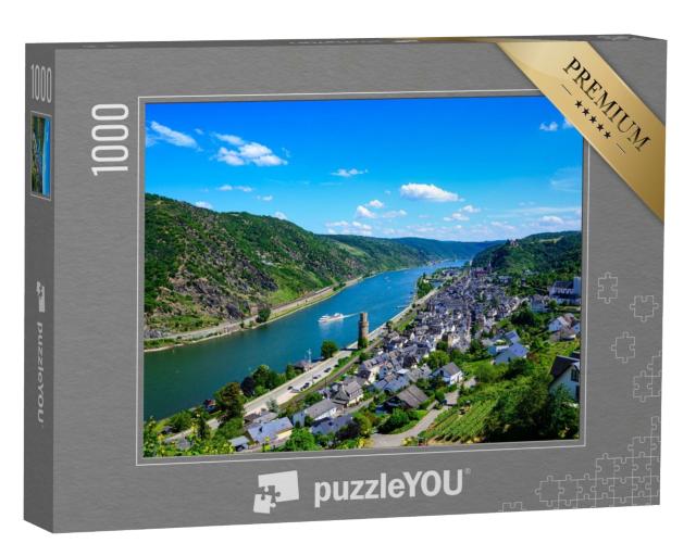 Puzzle 1000 Teile „Oberwesel am Rhein aus der Vogelperspektive“