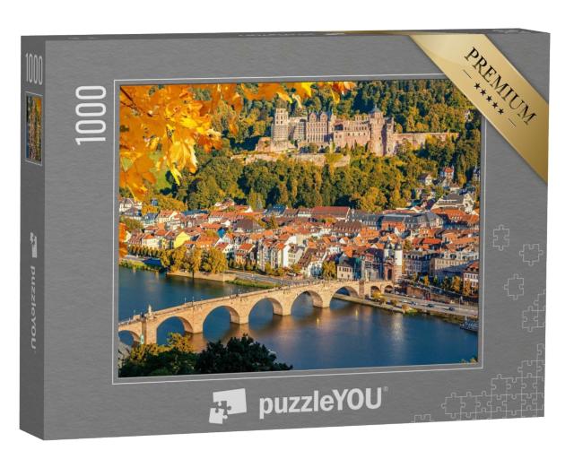 Puzzle 1000 Teile „Blick auf Heidelberg im Herbst“