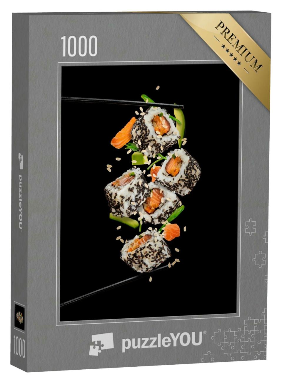 Puzzle 1000 Teile „Sushi-Stücke zwischen Stäbchen “