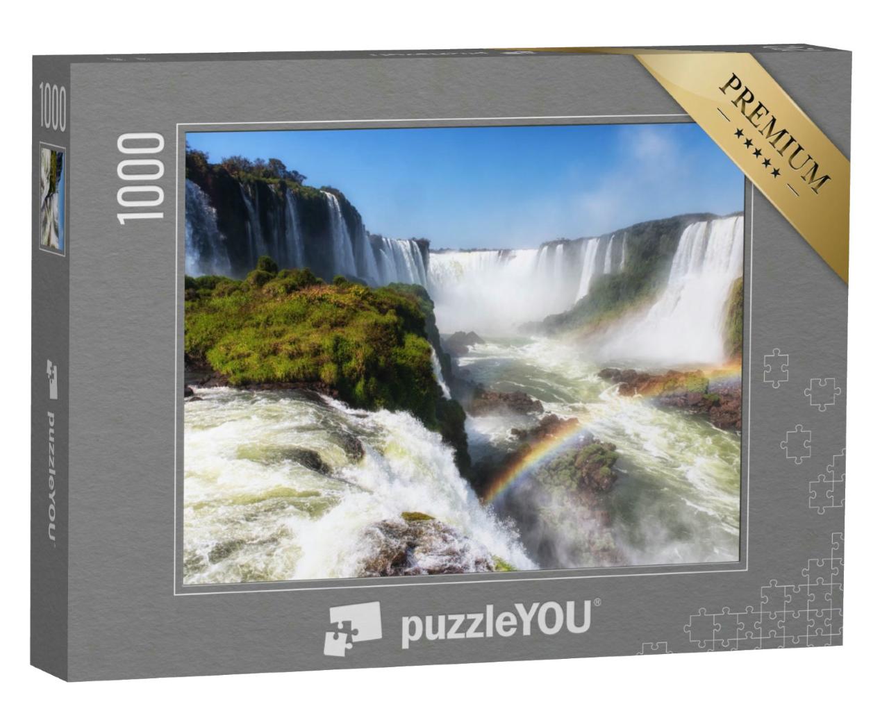 Puzzle 1000 Teile „Iguazu-Fälle, Iguacu Falls, zwischen Brasilien und Argentinien“