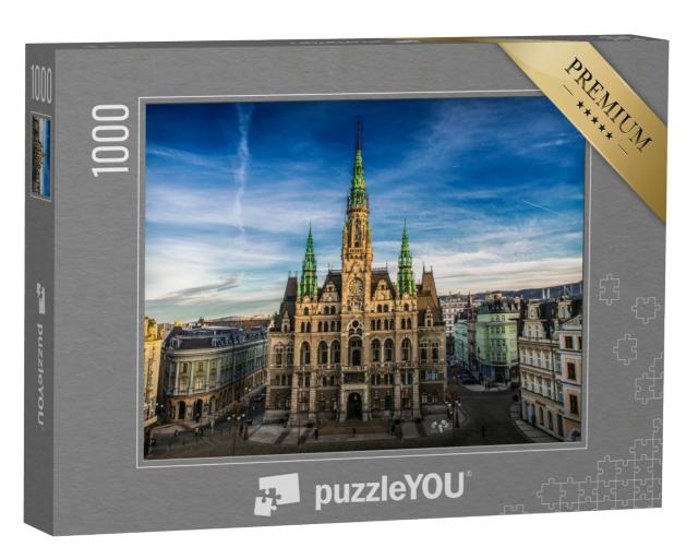 Puzzle 1000 Teile „Rathaus von Liberec in der Tschechischen Republik“