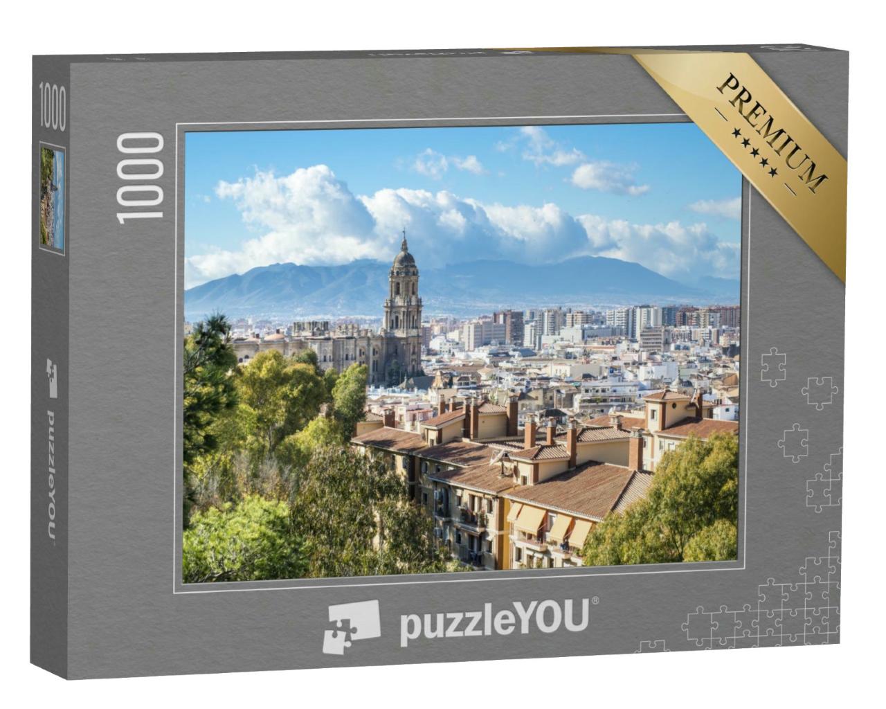 Puzzle 1000 Teile „Kathedrale von Malaga von der Alcazaba, Andalusien, Spanien“
