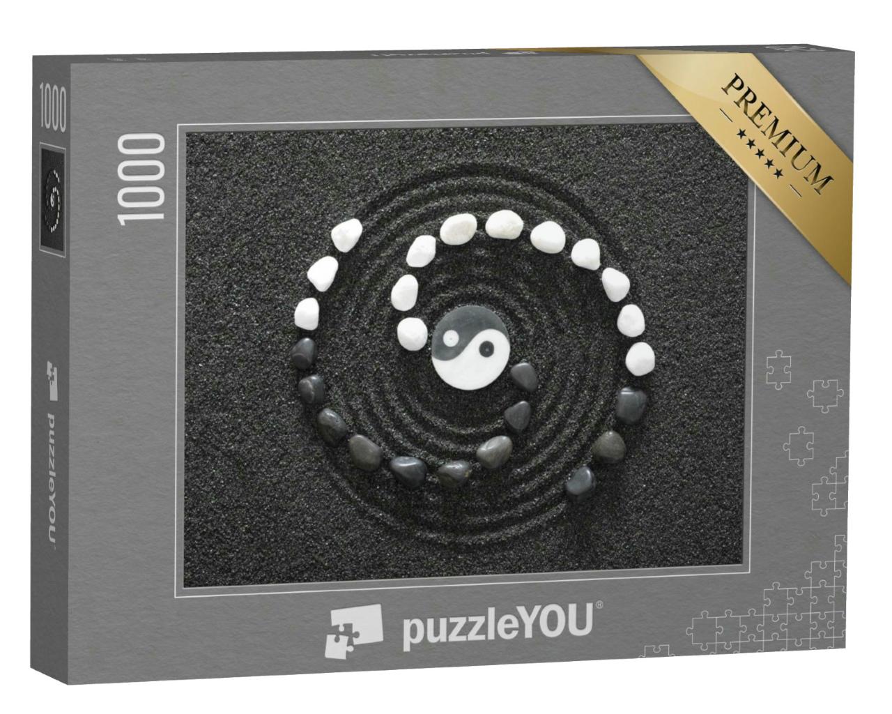 Puzzle 1000 Teile „Japanischer ZEN-Garten mit Yin- und Yang-Stein“