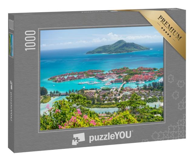Puzzle 1000 Teile „Rote Dächer von Eden Island, Seychellen“