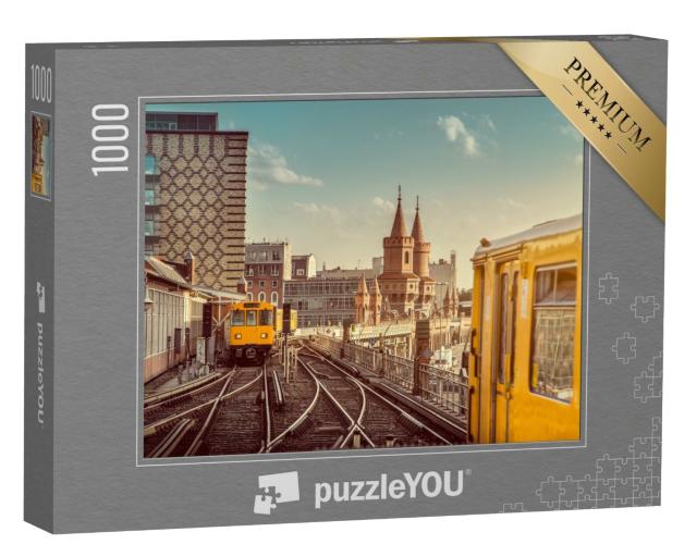 Puzzle 1000 Teile „Berliner U-Bahn mit Oberbaumbrücke“