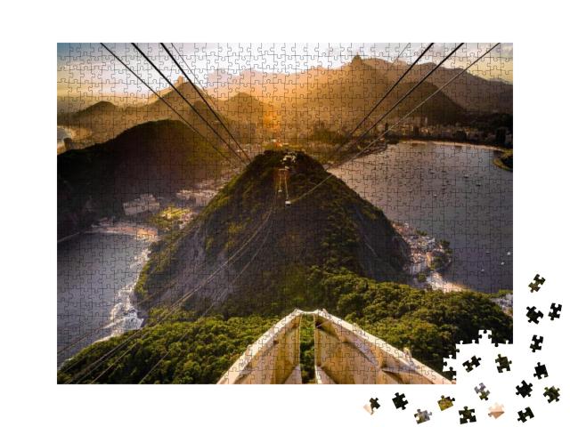 Puzzle 1000 Teile „Seilbahn auf den Zuckerhut, Rio De Janeiro, Brasilien“