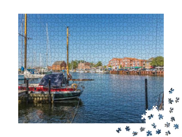 Puzzle 1000 Teile „Hafen von Orth, Insel Fehmarn, Schleswig-Holstein, Deutschland“