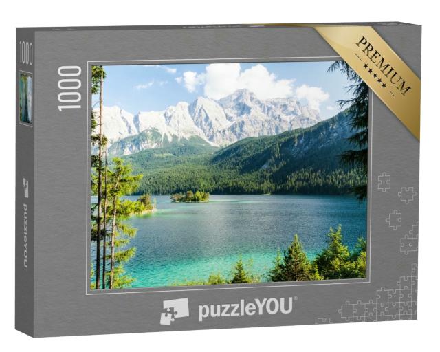 Puzzle 1000 Teile „Eibsee vor den Alpen“
