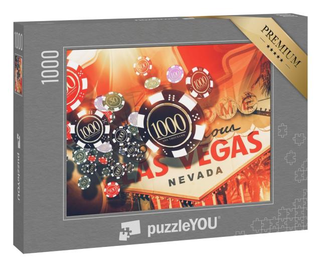 Puzzle 1000 Teile „Glücksspiel in Las Vegas“