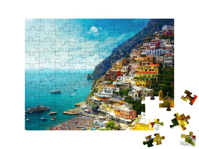 Puzzle 100 Teile „Positano, Amalfi, Italien“