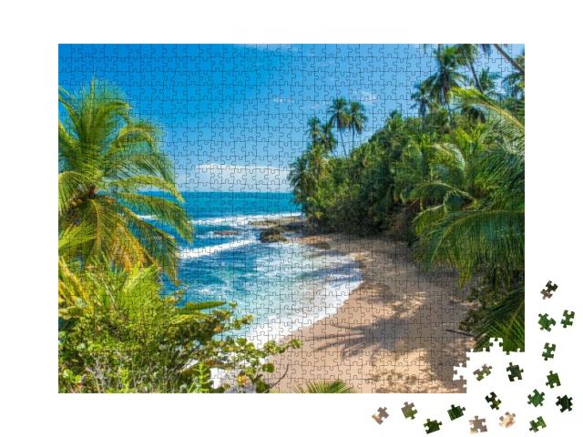 Puzzle 1000 Teile „Wunderschöner karibischer Strand bei Puerto Viejo, Costa Rica“
