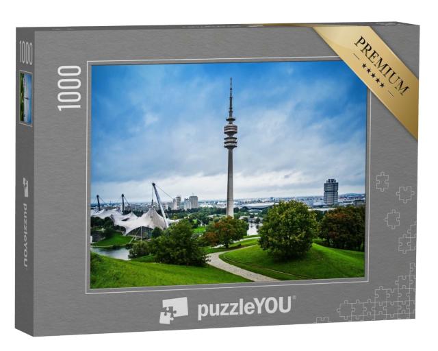 Puzzle 1000 Teile „Olympiapark mit Turm und Stadion, München“