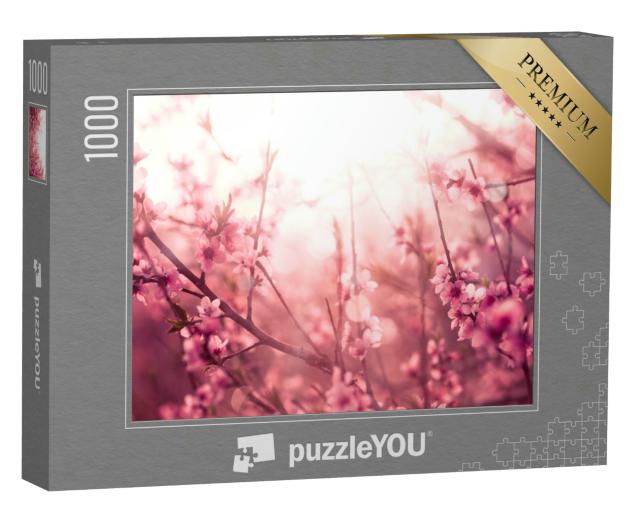 Puzzle 1000 Teile „Zartes Frühlingslicht in blühenden Kirschbaumzweigen“