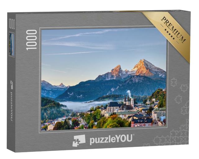 Puzzle 1000 Teile „Berchtesgaden und der Watzmann in den bayerischen Alpen“