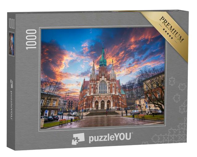 Puzzle 1000 Teile „Kirche St. Joseph bei Sonnenuntergang, Krakau, Polen“