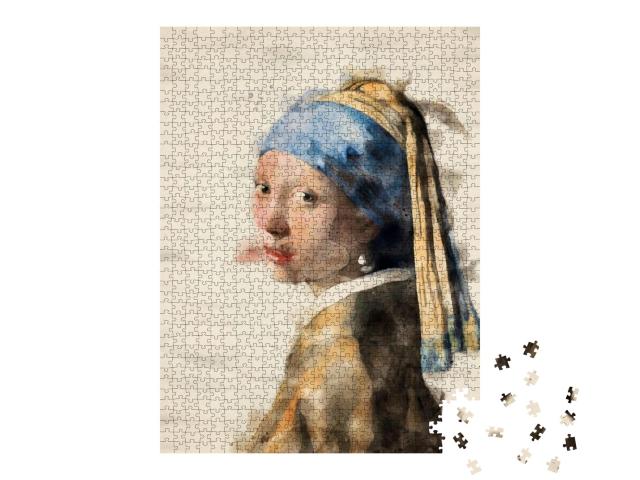 Puzzle 1000 Teile „Mädchen mit einem Perlenohrring “