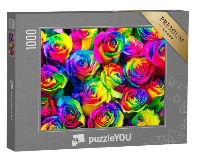 Puzzle 1000 Teile „Rainbow Roses“
