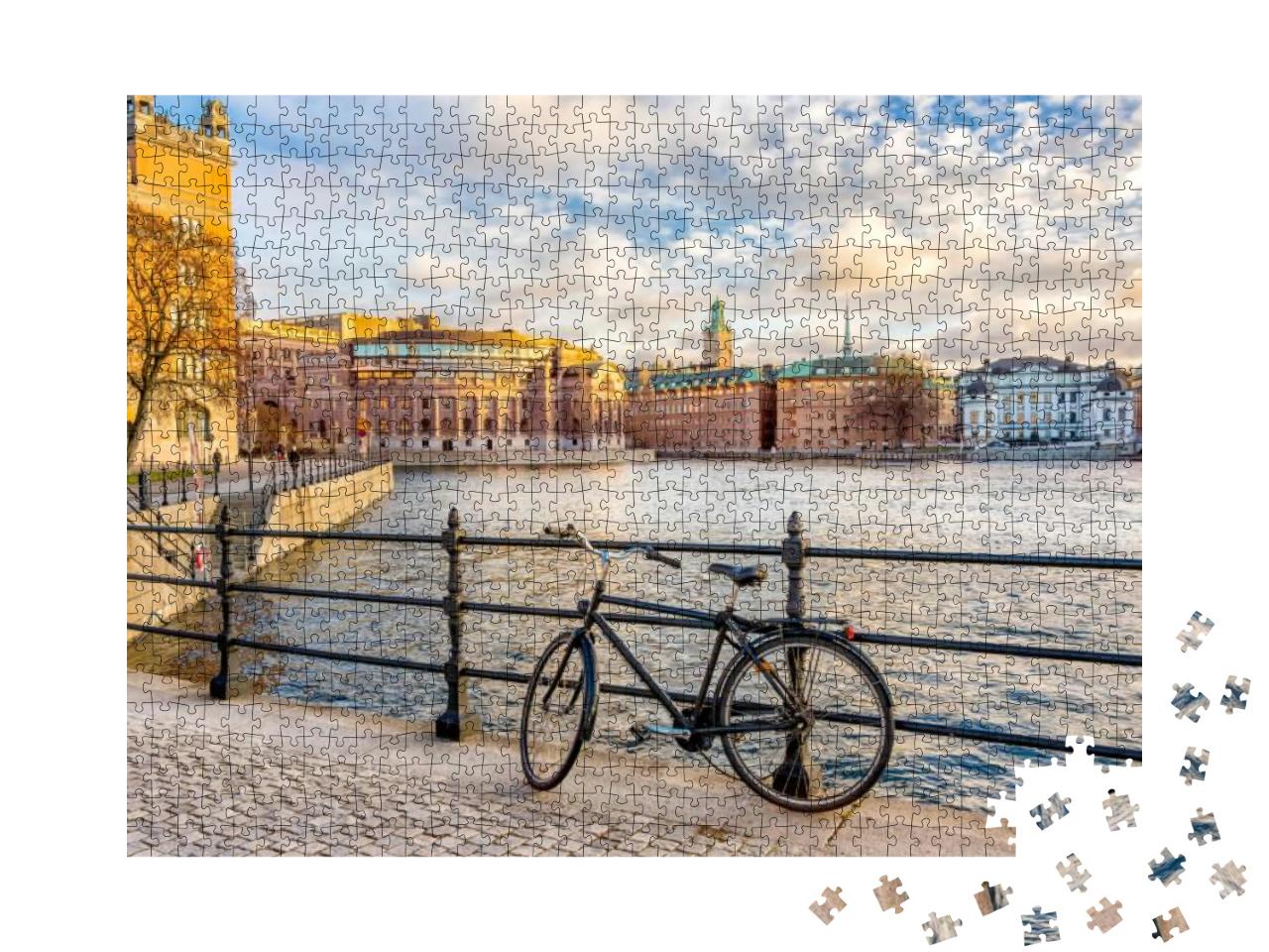 Puzzle 1000 Teile „Blick auf das Parlamentsgebäude Riksdagshuset von Stockholm, Schweden“