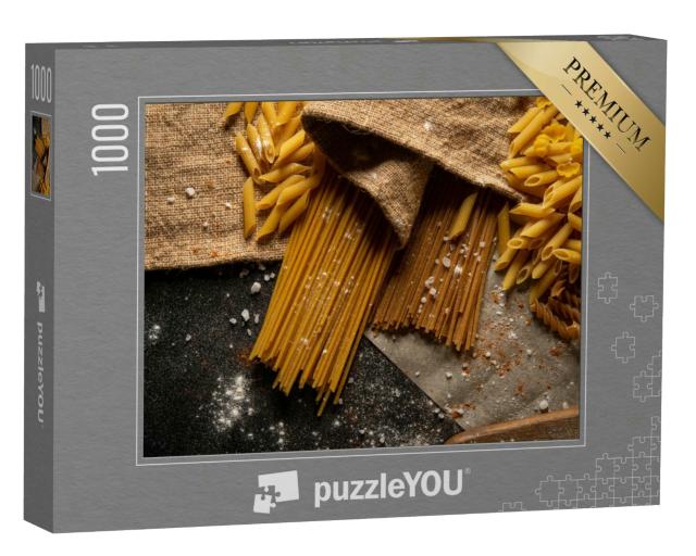 Puzzle 1000 Teile „Eine Auswahl an Nudeln“