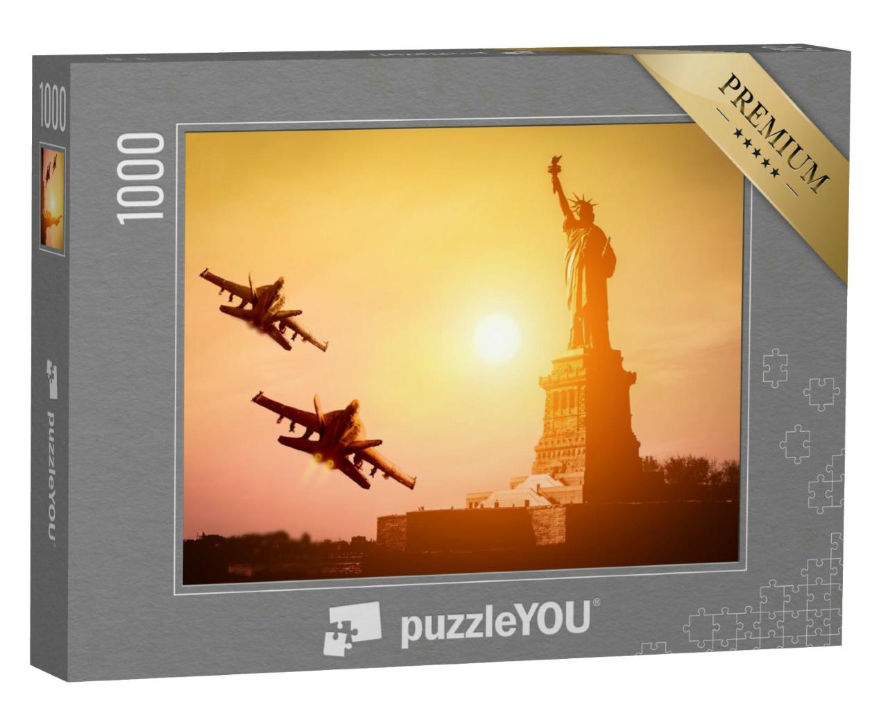 Puzzle 1000 Teile „New York: Fliegerstaffel zur Feier des 4. Juli“