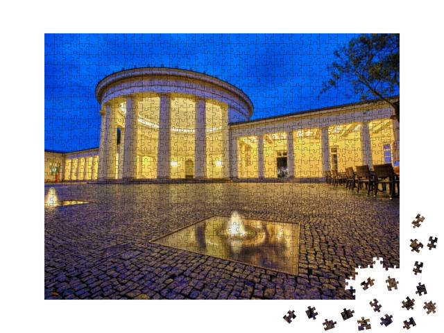 Puzzle 1000 Teile „Nachtaufnahme des Elisenbrunnens in der Kurstadt Aachen, Deutschland“