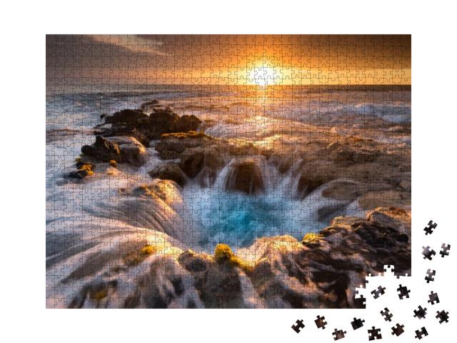 Puzzle 1000 Teile „Pools of Paradise bei Sonnenuntergang, Big Island, Hawaii“