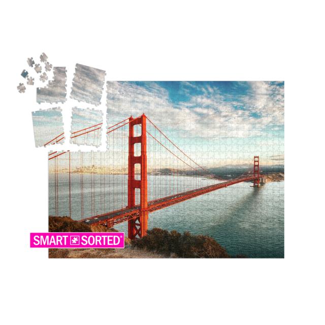 SMART SORTED® | Puzzle 1000 Teile „Golden Gate Bridge, San Francisco, USA“