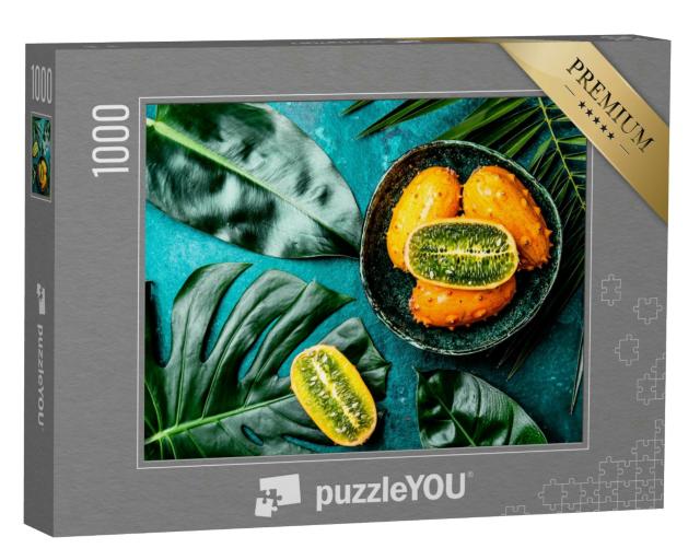 Puzzle 1000 Teile „Kiwano: tropische Frucht mit Schale“
