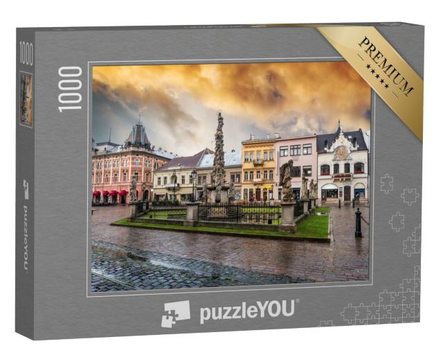 Puzzle 1000 Teile „Die Pestsäule auf dem Marktplatz von Košice, Slowakei“