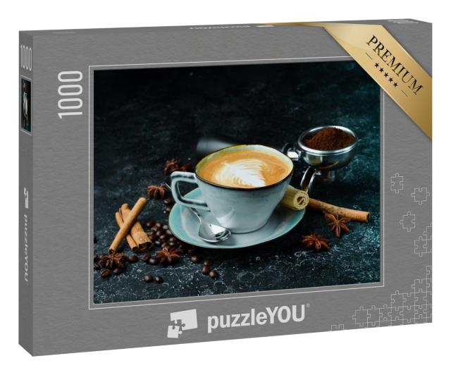 Puzzle 1000 Teile „Frisch aufgebrühter Cappuccino-Kaffee“