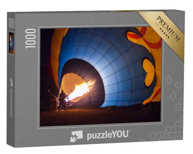 Puzzle 1000 Teile „Vorbereitung eines Heißluftballons vor dem Start“