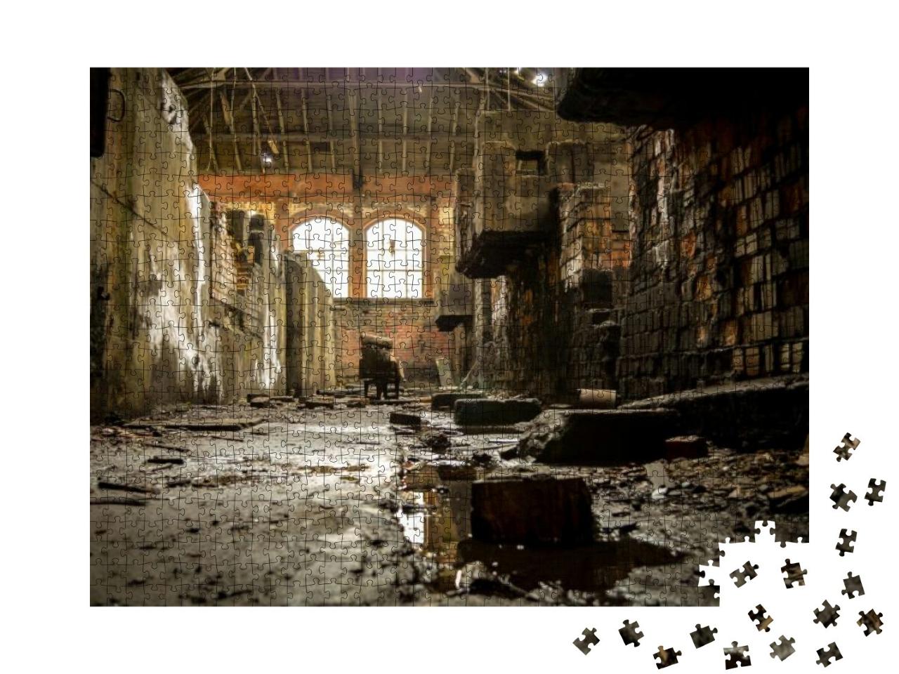 Puzzle 1000 Teile „Altes, verlassenes Fabrikgebäude“