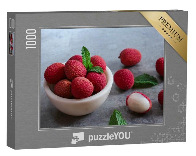 Puzzle 1000 Teile „Frische Litschi-Früchte“