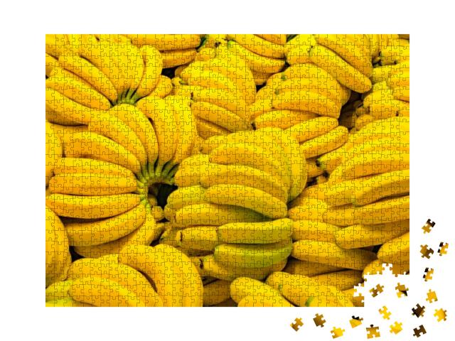 Puzzle 1000 Teile „Frische Banane auf dem Obstmarkt“