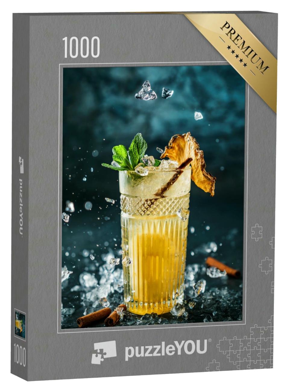 Puzzle 1000 Teile „Frischer Ananas-Cocktail mit Zimt und Eis“