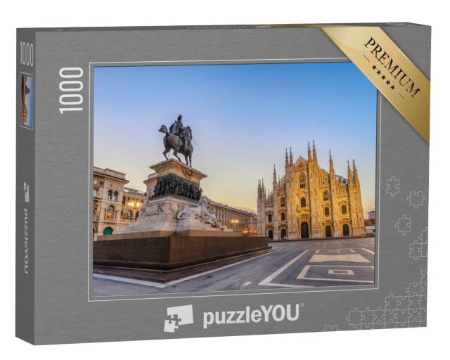 Puzzle 1000 Teile „Mailänder Dom (Milan Duomo) bei Sonnenaufgang, Mailand (Milano), Italien“