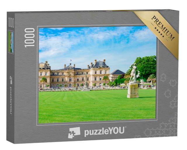 Puzzle 1000 Teile „Senat und Luxemburgischer Garten in Paris, Frankreich“