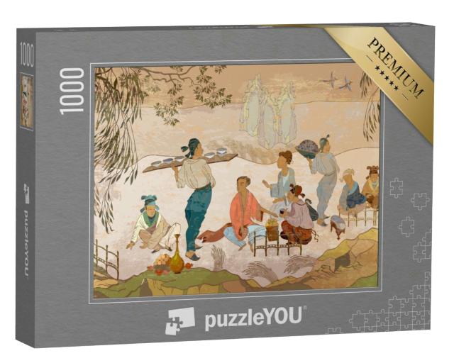 Puzzle 1000 Teile „Traditionelle chinesische Malerei “