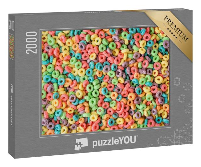Puzzle 2000 Teile „Bunte Frühstückscerealien“