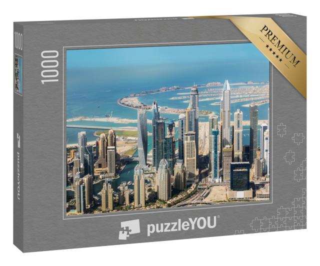 Puzzle 1000 Teile „Skyline von Dubai Marina und Palm Jumeirah, Vereinigte Arabische Emirate“