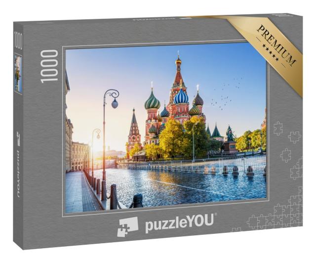 Puzzle 1000 Teile „Die Basilius-Kathedrale auf dem Roten Platz in Moskau“