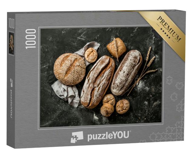 Puzzle 1000 Teile „Rustikale knusprige Brote und Brötchen“