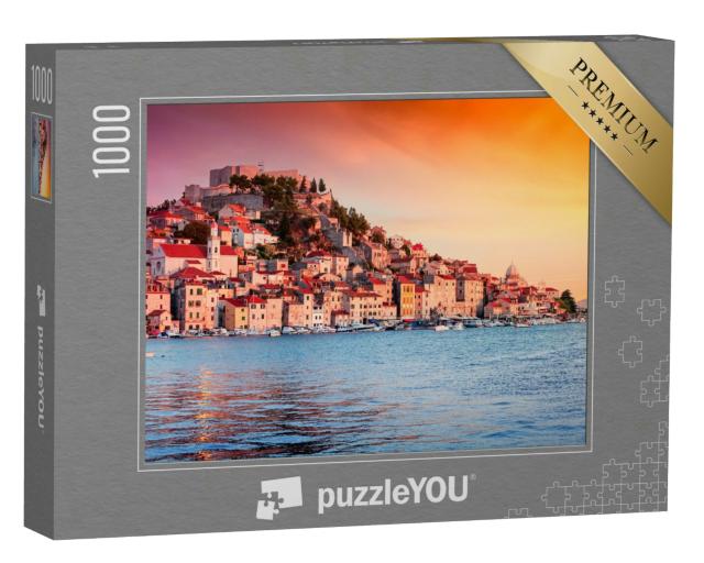 Puzzle 1000 Teile „Altstadt von Sibenik bei Sonnenuntergang, Kroatien“