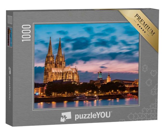 Puzzle 1000 Teile „Sonnenuntergang über dem Kölner Dom“