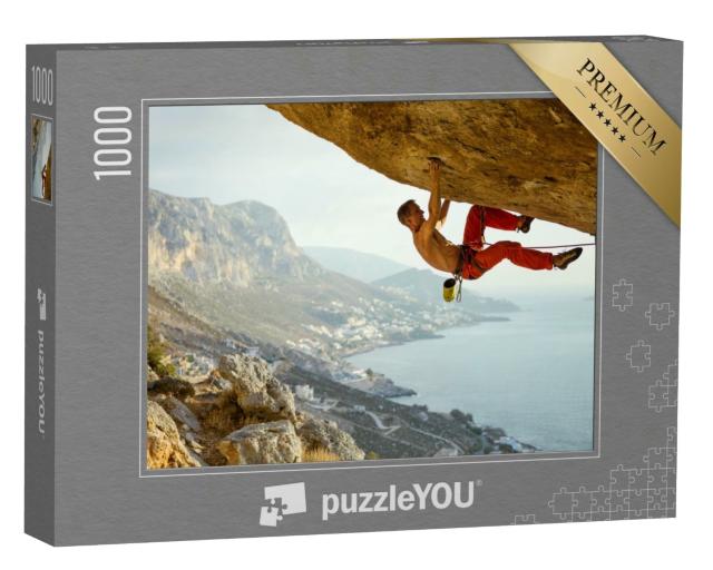 Puzzle 1000 Teile „Anspruchsvolles Klettern im Überhang“
