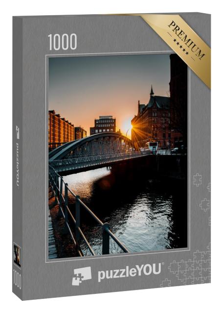 Puzzle 1000 Teile „Historisches Hafenviertel Speicherstadt in Hamburg“