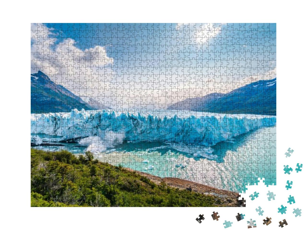 Puzzle 1000 Teile „Eisbruch am Perito-Moreno-Gletscher, Argentinien“