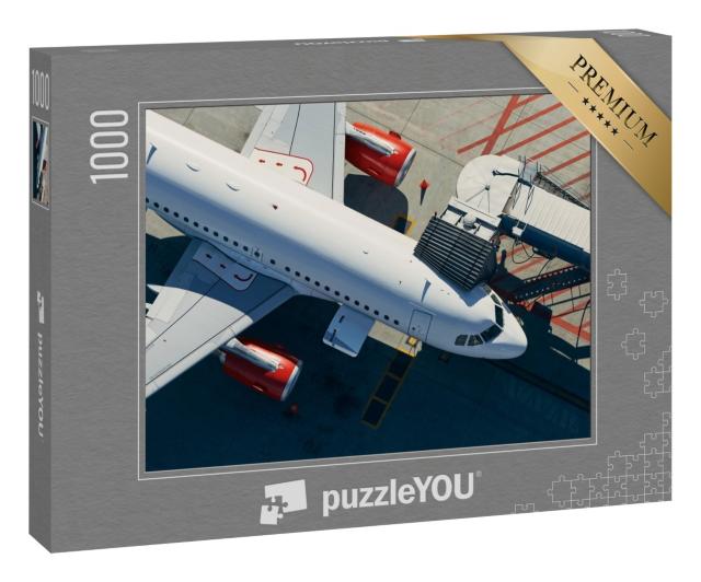 Puzzle 1000 Teile „Vorbereitung des Flugzeugs vor dem Abflug“