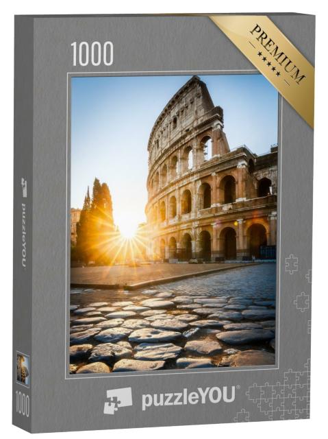 Puzzle 1000 Teile „Sonnenaufgang am Kolosseum in Rom, Italien“